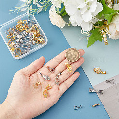 48Pcs 8 Style Brass Ice Pick Pinch Bails&nbsp;KK-UN0001-51