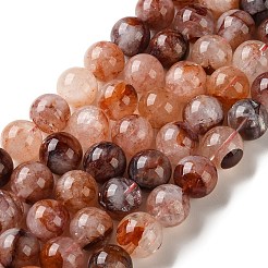 Natural Hematoid Quartz/Ferruginous Quartz Beads Strands&nbsp;G-H343-D14-14mm