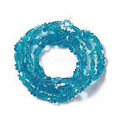 Transparent Electroplate Glass Beads Strands&nbsp;GLAA-C023-03C