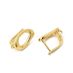 Oval Brass Hoop Earring Findings&nbsp;KK-Z154-01G