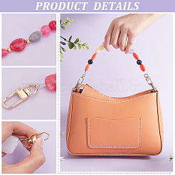 4Pcs 4 Style Resin Imitation Gemstone Beaded Bag Handles&nbsp;FIND-PH0009-46A
