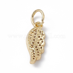 Rack Plating Brass Micro Pave Cubic Zirconia Pendants&nbsp;KK-G451-06G