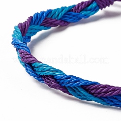 3Pcs 3 Style Plastic Braided Bead Bracelets Set&nbsp;BJEW-B065-10B