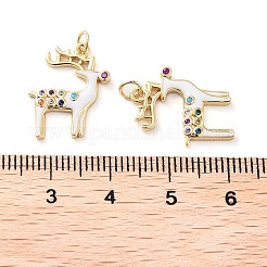 Christmas Theme Rack Plating Brass Pendants&nbsp;KK-M280-11C-G