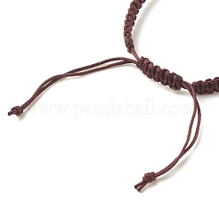 3Pcs Natural Tiger Eye & Lava Rock & Synthetic Turquoise Braided Bead Bracelets Set with Alloy Skull&nbsp;BJEW-JB08114-02