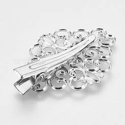 Hair Accessories Iron Alligator Hair Clip Findings&nbsp;MAK-WH0002-02P