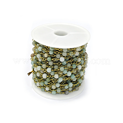 Handmade Amazonite Beaded Chains&nbsp;AJEW-P060-4mm-02