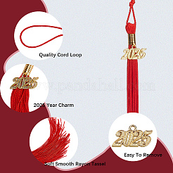 Polyester Graduation Tassel Pendant Decorations&nbsp;AJEW-WH20020-078G