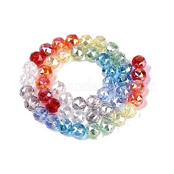 Electroplate Transparent Glass Beads Strands&nbsp;EGLA-Q135-8MM-C03