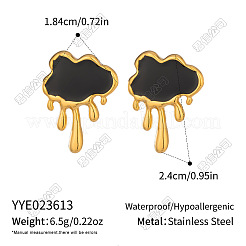 Vintage Lava Irregular 304 Stainless Steel Enamel Stud Earrings for Women&nbsp;ET1492