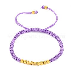 Polyester Cord Braided Bead Bracelets for Women&nbsp;BJEW-L698-01G-04