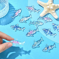 12Pcs Transparent Luminous Acrylic Pendants&nbsp;TACR-YW0003-43