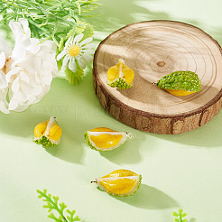 5Pcs Fruit Opaque Resin Pendants&nbsp;RESI-TADJ0001-02E