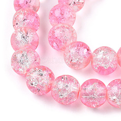 Baking Paint Crackle Glass Bead Strands&nbsp;CCG-S001-8mm-09-A