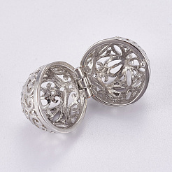 Brass Cage Pendants&nbsp;KK-P115-20P