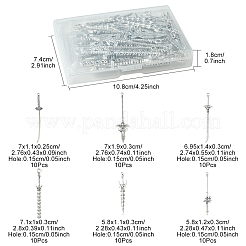 60Pcs 6 Styles Tibetan Style Alloy Big Pendants&nbsp;TIBEP-FS0001-25