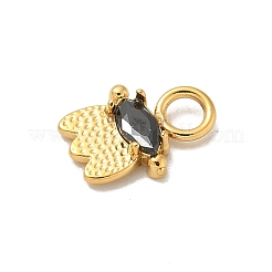 Ion Plating(IP) 304 Stainless Steel with Rhinestone Charms&nbsp;STAS-G351-17G-01
