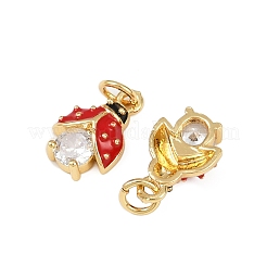 Brass Micro Pave Cubic Zirconia Pendants&nbsp;LS-KK-C095-08B-G