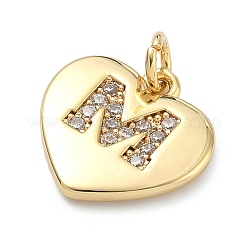 Brass Micro Pave Clear Cubic Zirconia Pendants&nbsp;KK-D229-01G-13