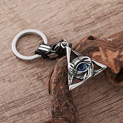 All-Seeing Eye 304 Stainless Steel & Resin Keychains&nbsp;PW0375