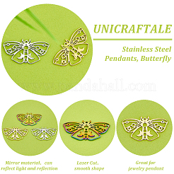 12Pcs 3 Colors 304 Stainless Steel Pendants&nbsp;STAS-UN0038-88