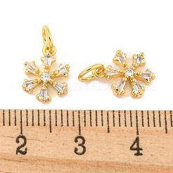 Rack Plating Brass Micro Pave Clear Cubic Zirconia Pendants&nbsp;KK-B093-04C-G