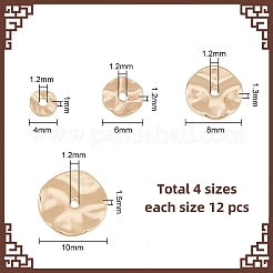 48pcs 4 styles Brass Spacer Beads&nbsp;KK-PH0005-79