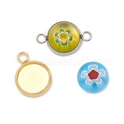 16Pcs 4 Styles Stainless Steel Pendant Cabochon Settings&nbsp;STAS-FS0001-79