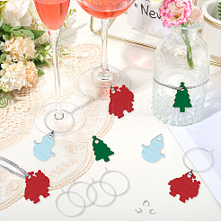 24Pcs 3 Styles Plywood Wood Wine Glass Label Ring&nbsp;FIND-WH20050-005