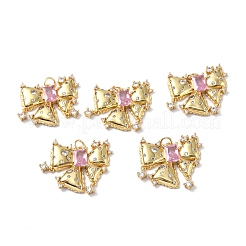 Brass Micro Pave Cubic Zirconia Pendants&nbsp;KK-E068-VF293