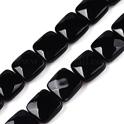 Dyed & Heated Natural Black Agate Beads Strands&nbsp;G-T138-165