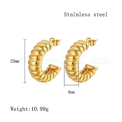 304 Stainless Steel Arch Stud Earrings&nbsp;FU7272-1