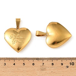 316 Stainless Steel Locket Pendants&nbsp;STAS-G146-17G