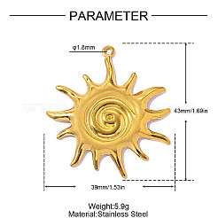 304 Stainless Steel Pendants&nbsp;STAS-OY015-93G