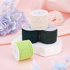 4 Rolls 4 Colors Round Polyester Cord&nbsp;OCOR-TA0003-88B