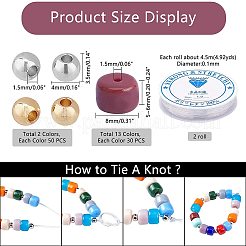 DIY Stretch Bracelets Making Kits&nbsp;GLAA-NB0001-16
