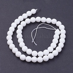 Natural White Jade Bead Strands&nbsp;G-R166-8mm-22