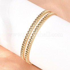 Hollow 304 Stainless Steel Open Cuff Bangles for Women&nbsp;BJEW-F547-02G