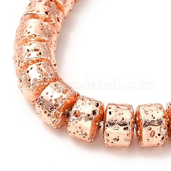 Electroplated Natural Lava Rock Beads Strands&nbsp;G-G984-12RG