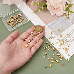 96Pcs 12 Styles Brass Corrugated Beads&nbsp;FIND-PH0022-40