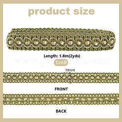 12 Yards 6 Colors Ethnic Style Polyester Braided Lace Ribbons&nbsp;SRIB-PH0001-49