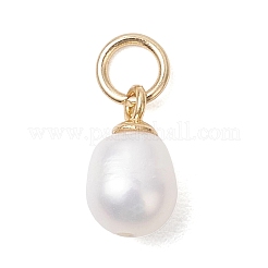 Natural Cultured Freshwater Pearl Rice Charms&nbsp;PALLOY-JF04830