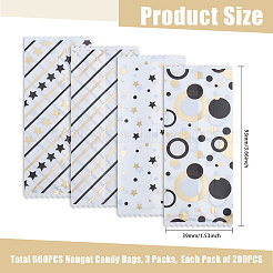 Plastic Nougat Candy Packing Bag Set&nbsp;ABAG-WH0046-23