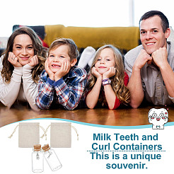Transparent Glass My First Curl and My First Tooth Book Keepsake Bottle&nbsp;AJEW-FG00016