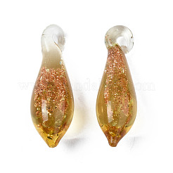Handmade Gold Sand Lampwork Pendants&nbsp;LAMP-S194-023C