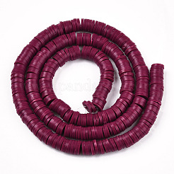 Handmade Polymer Clay Beads Strands&nbsp;CLAY-R089-6mm-173