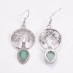 Brass Dangle Earrings&nbsp;EJEW-G240-B08