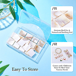 3Pcs 3 Styles Natural Shell Nail Art Display Board&nbsp;ODIS-TA0001-04