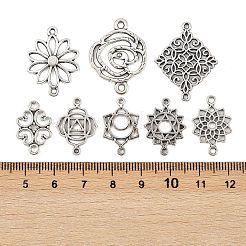 40Pcs 8 Styles Tibetan Style Alloy Links/Connectors&nbsp;TIBE-FP0001-18