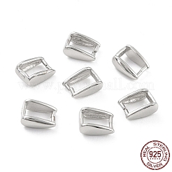 Anti-Tarnish Rhodium Plated 925 Sterling Silver Ice Pick Pinch Bails&nbsp;STER-Z001-016A-P